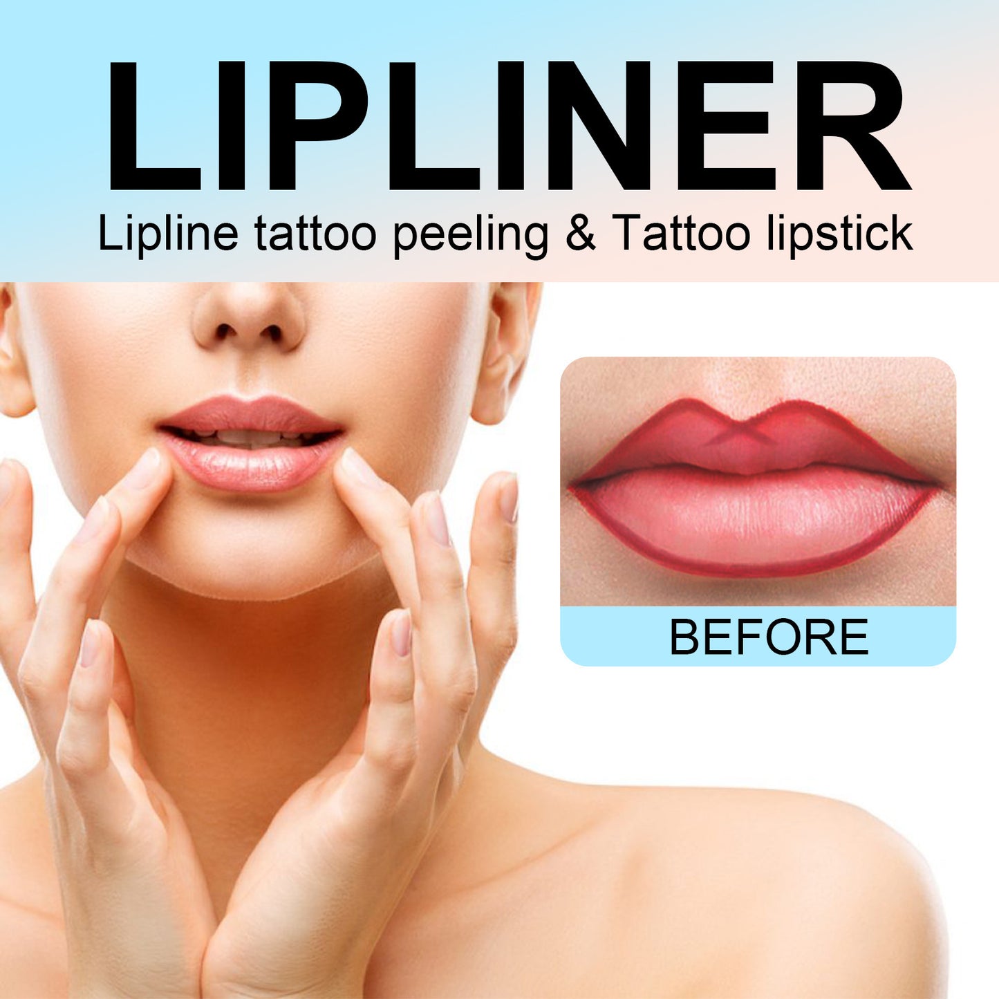 Web Based Stripping Lip Liner Outline Waterproof