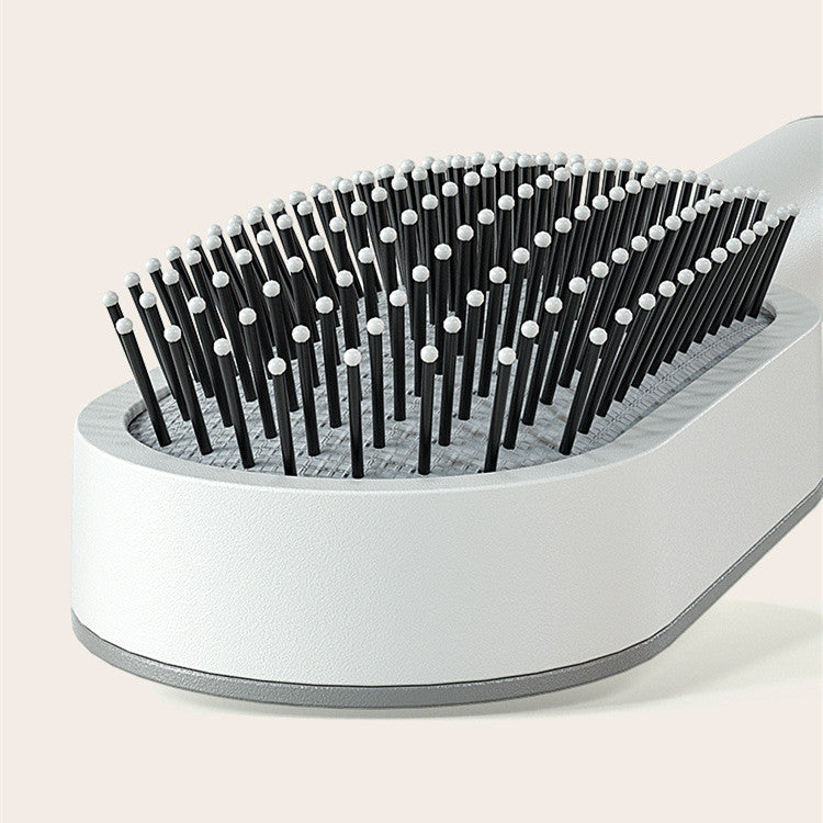 Web Based Self Cleaning Hair Brush For Women One-key Cleaning Hair Loss Airbag Massage Scalp Comb Anti-Static Hairbrush