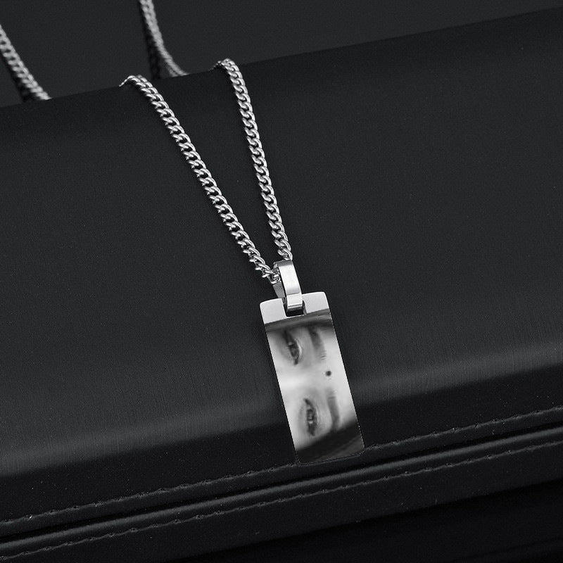 Web Based Custom Eyes Photo Necklace Stainless Stee Customized Engrave Eye Necklaces Personalized Picture Name Necklace For Women Kids