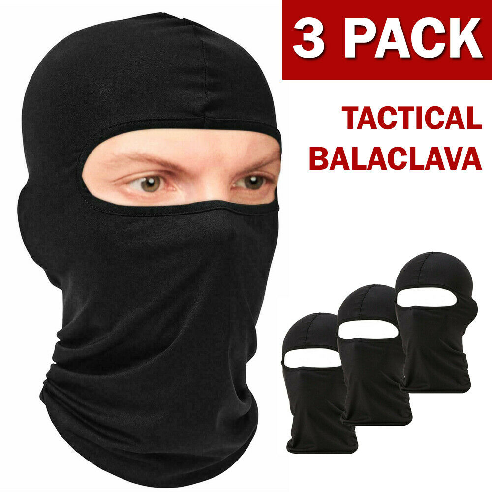 Web Based 3 Pack Tactical Balaclava Thin Full Face Mask Lightweight Motorcycle Warmer Ski