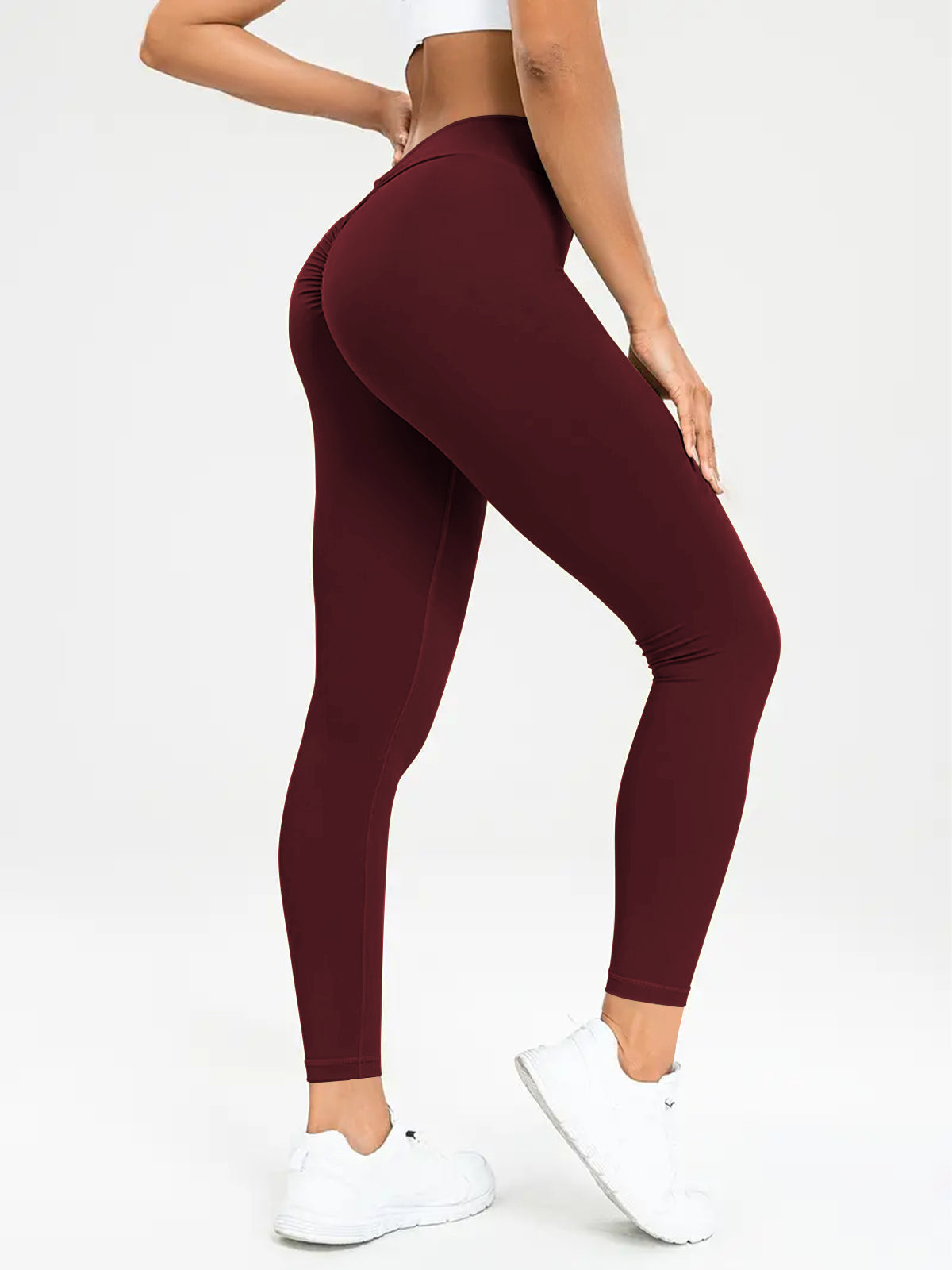 Web Based Women's Yoga Pants High Waist Lift High Elastic Tight Fitness Trousers