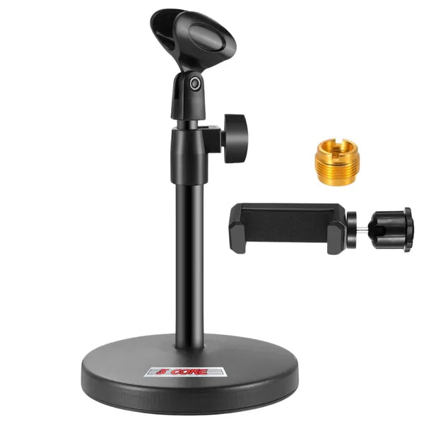 Web Based 5 Core Mic Stand 3 In 1 Desktop Microphone Stands Adjustable Table Microfono Holder W Phone Clamp - MS RBS BOOM