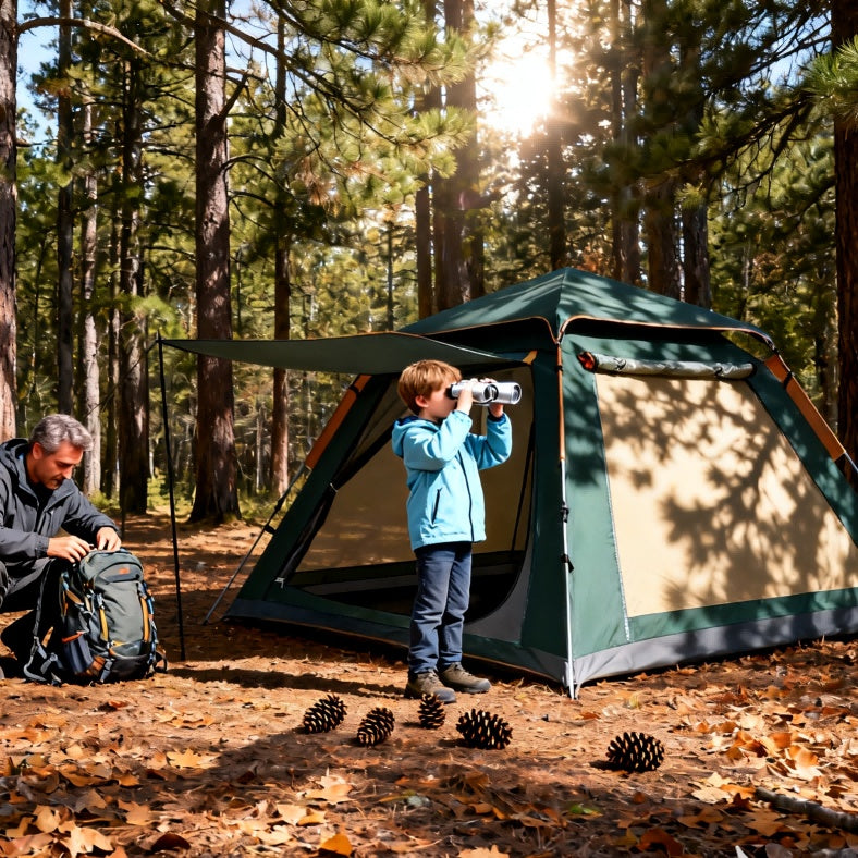 Web Based Family Quick-opening Tent 84.6L X 84.6W X 55.9H Tent Instant Camping Rainproof Tent 2-4 Person Tent Outdoor Tent Camping Tent  Hiking Tent Camping Set Pop-up Tent Outdoor Tent Party Portable Tent