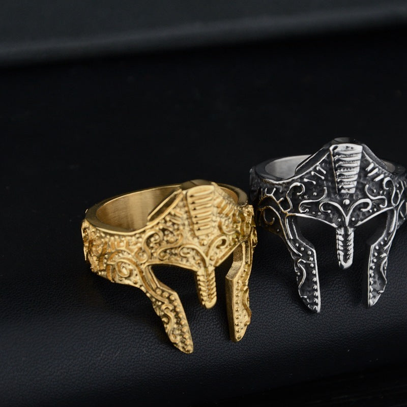 Web Based New Personality Warrior Mask Ring Fashion