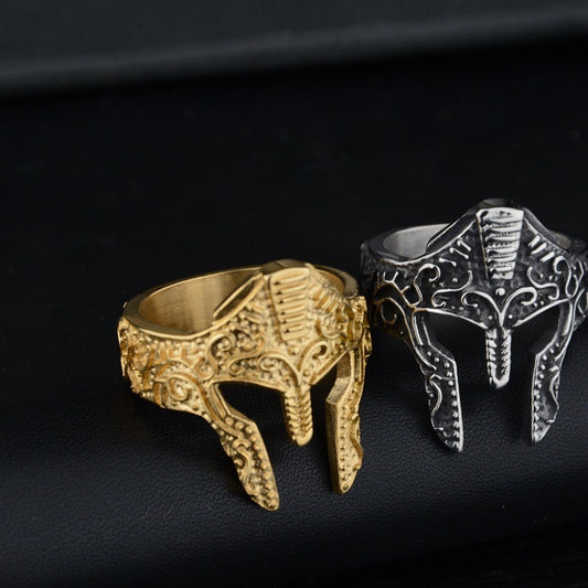 Web Based New Personality Warrior Mask Ring Fashion