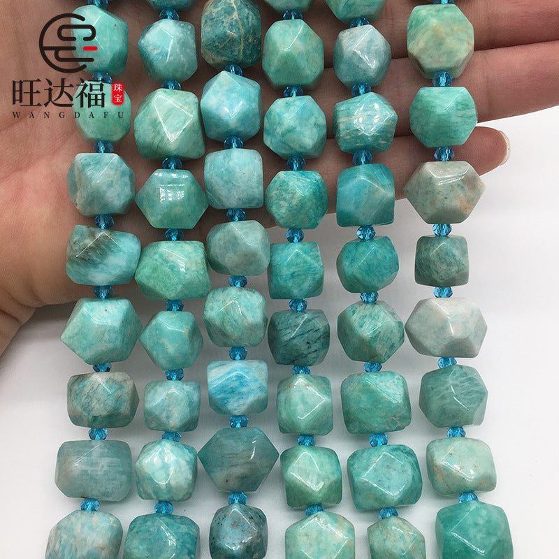 Web Based Natural Amazonite Loose Bead Necklace