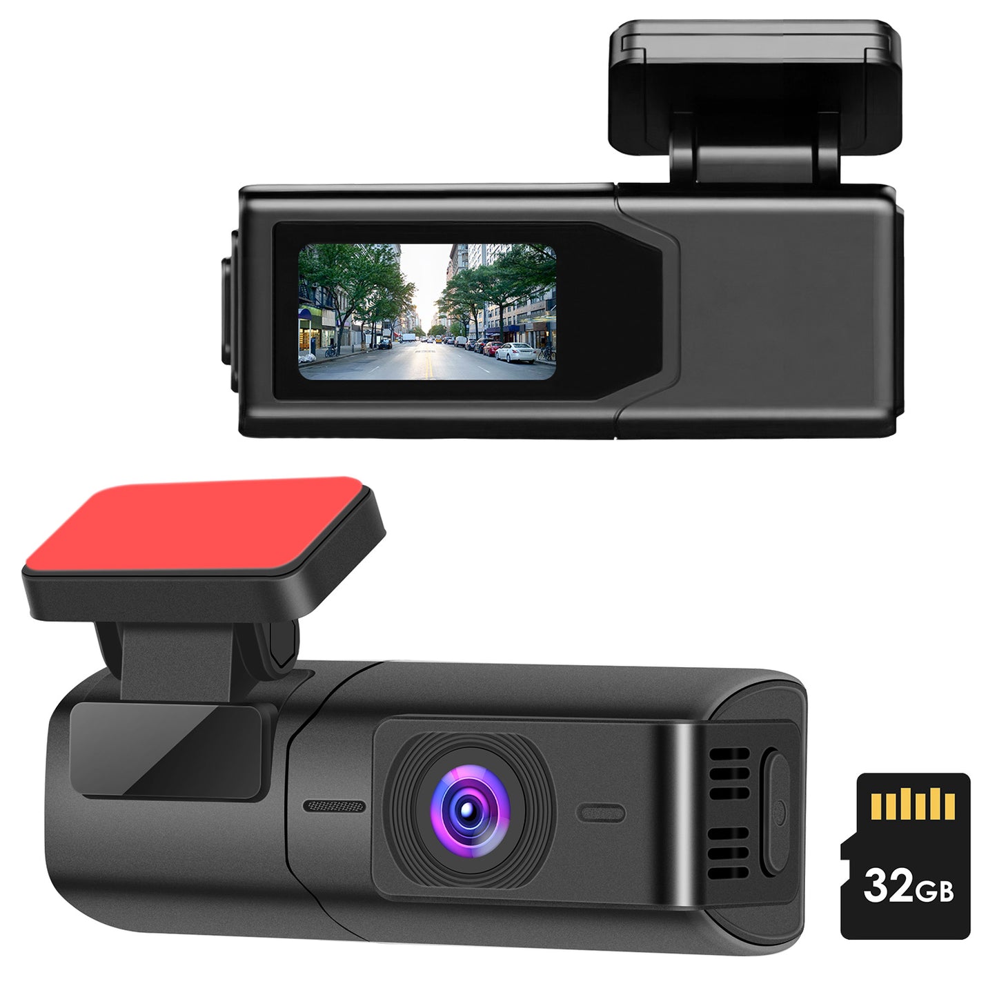 Web Based 1Pc 2K HD Front Dash Cam For Car With IPS Screen Night Vision Loop Recording Included 32G Storage Card 140 Degree Wide Angle WiFi App Control Front Dashcam