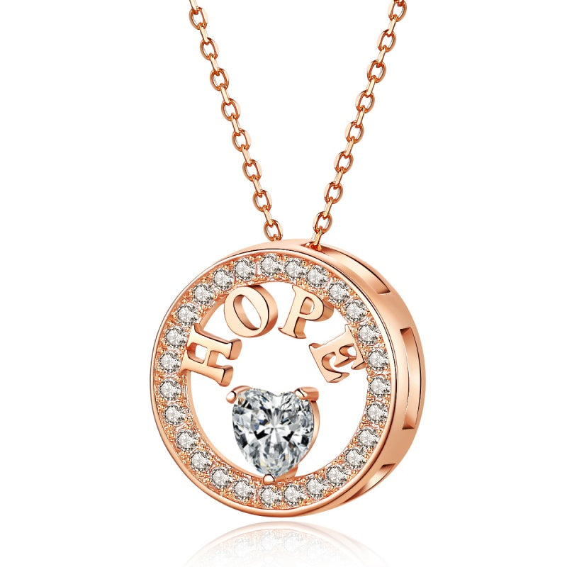 Web Based Emma Manor Necklace For Women 18k Gold Plated 925 Silver 5A Zirconia Diamond Hope Pendant Necklace