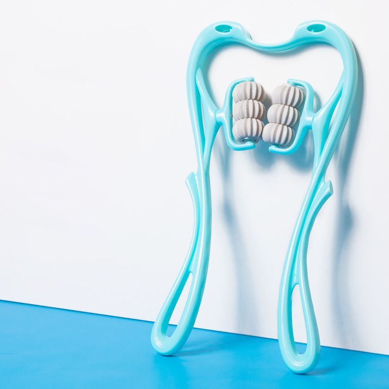 Wbs Multifunctional Manual Six-wheel Neck Massager Massage Relieve Roller Massage Tool