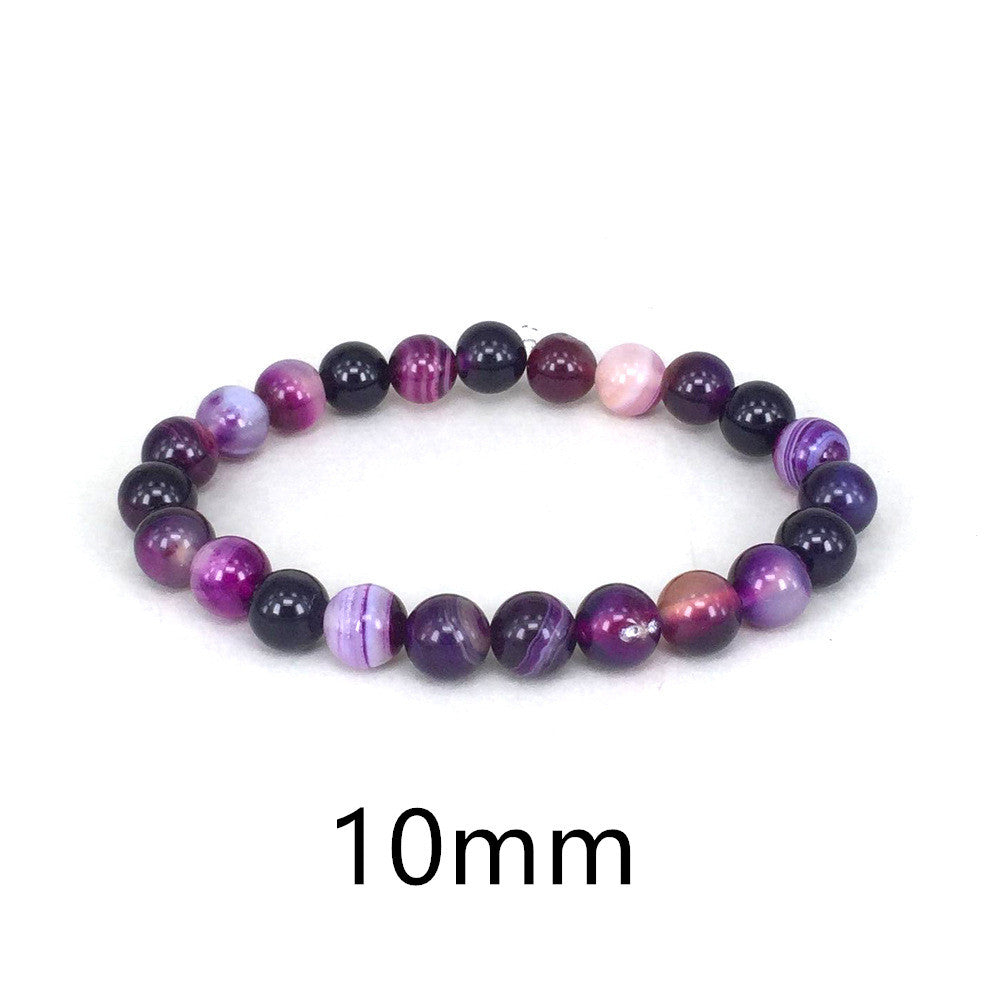 Wbs Bracelet En Pierre Naturelle Violet Pour Femme