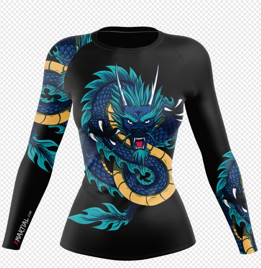 Web Based WOMEN BLUE DRAGON LONGSLEEVE - XMARTIAL