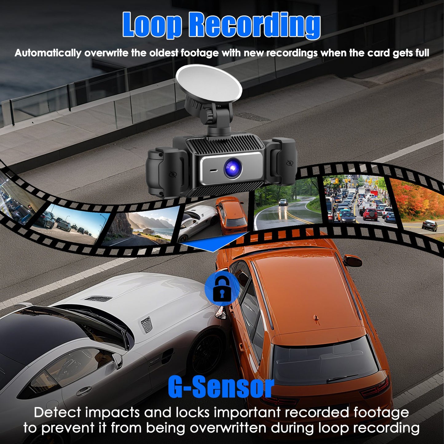 Web Based 4 Channel Car Dash Cam With 128G MMC Card 1080P Front 720P Left Right 480P Rear G-Sensor Parking Monitor Loop Recording Night Vision 360 Degree Surveillance Car Camera