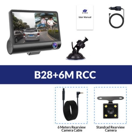 Web Based 1080P High-definition Three-record Driving Recorder