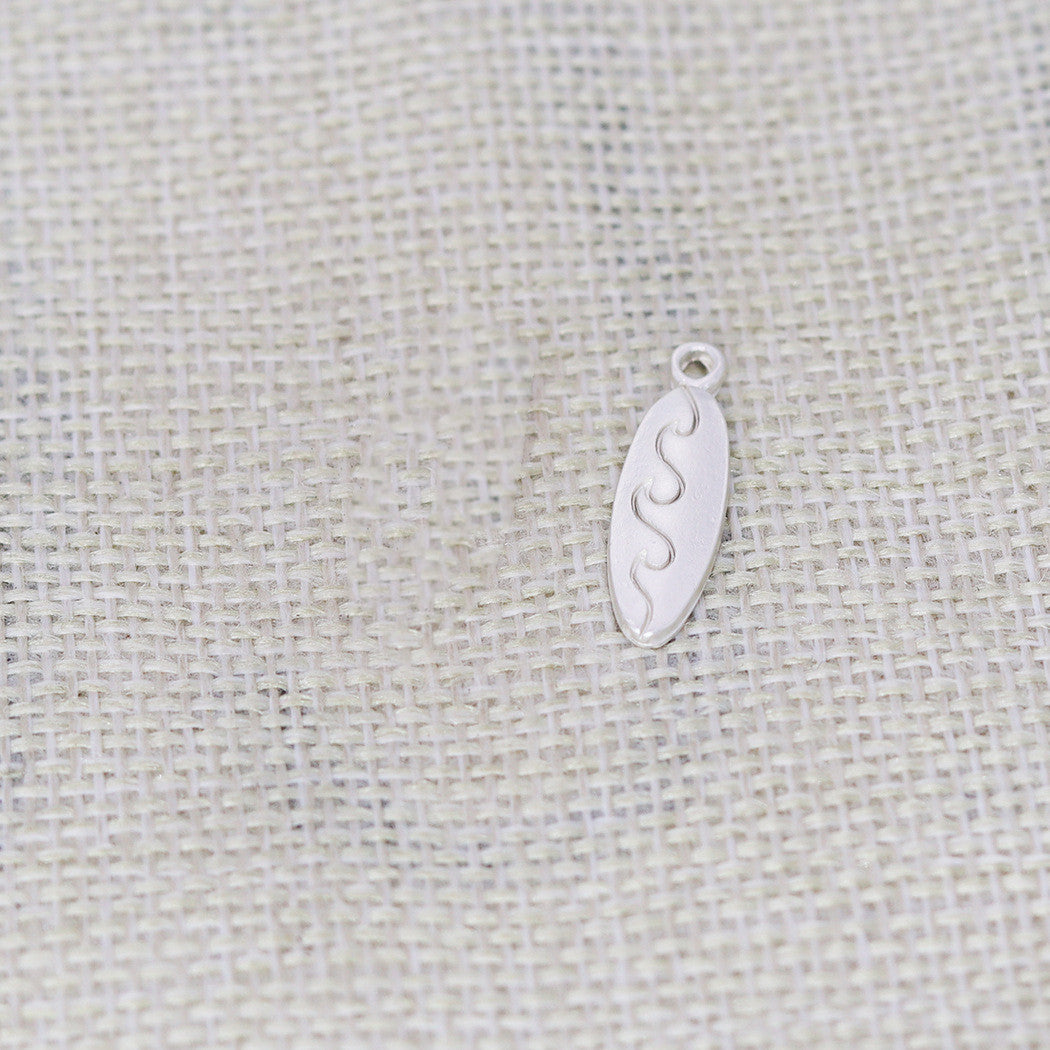 Web Based Alloy Surfboard Charm Necklace Earrings