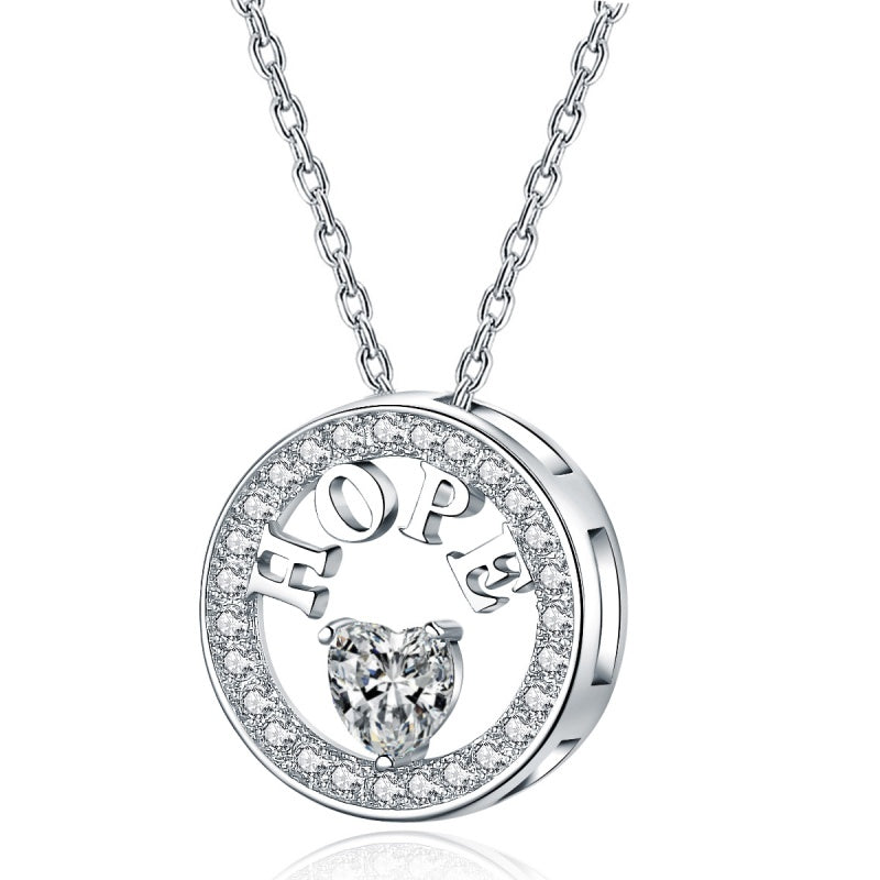 Web Based Emma Manor Necklace For Women 18k Gold Plated 925 Silver 5A Zirconia Diamond Hope Pendant Necklace