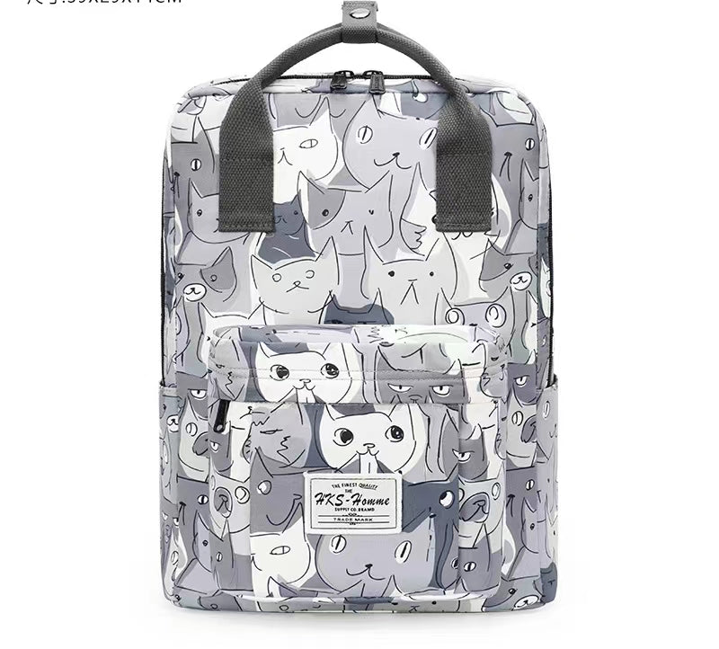 Web Based Printed Hand-carrying Female College High School Student Computer Large Capacity Travel Bag
