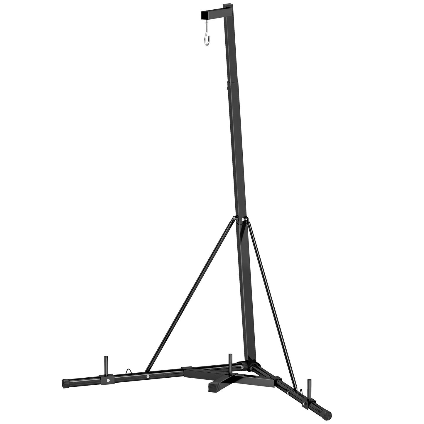 Web Based Foldable Punch Bag Stand, Height Adjustable Heavy Bag Stand with Weighted Base, Free Standing for Home Gym, Stand Only