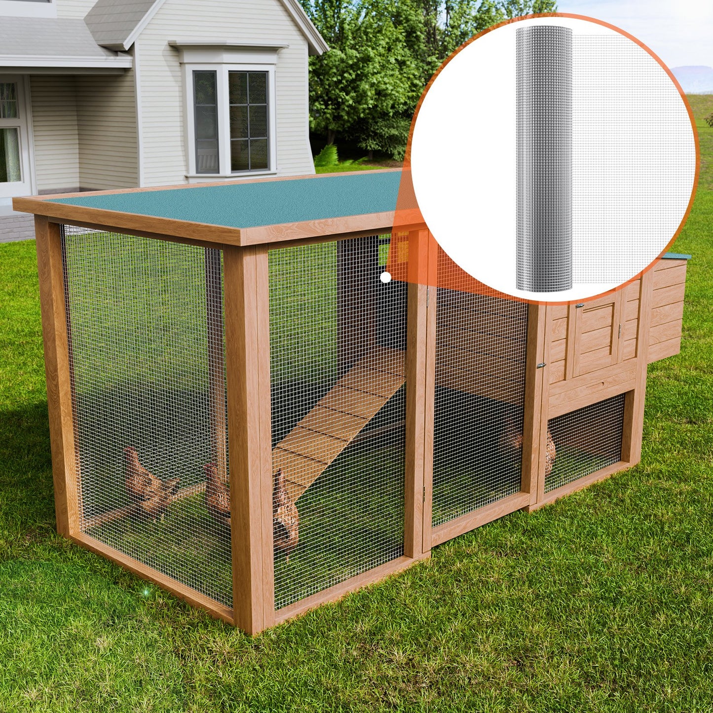 Web Based Hardware Cloth, 1'2 Inch 48in X 100 Ft 19 Gauge, Hot Dipped Galvanized Wire Mesh Roll, Chicken Wire Fencing, Wire Mesh For Rabbit Cages, Garden, Small Rodents