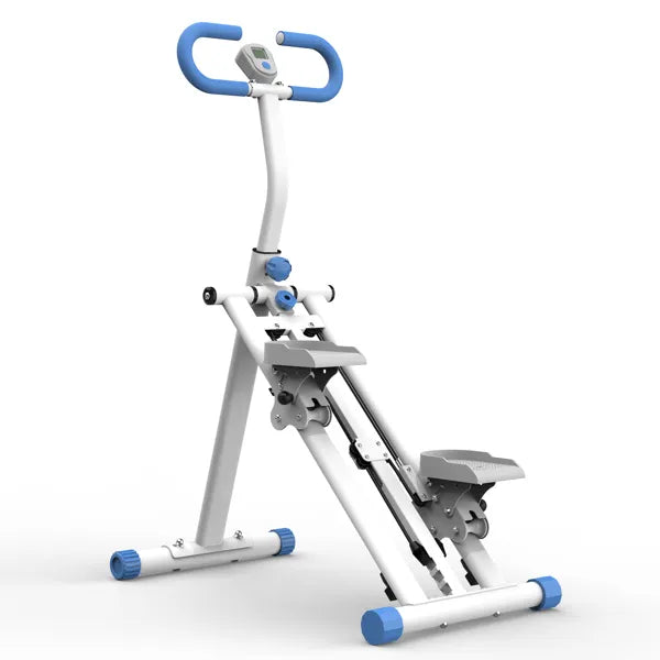 Web Based Stair Stepper With Resistance Home-Upgrade Vertical Climber Workout Machine For Full-Body Exercise Climber Fitness Equipment With Stable Frame Adjustable Handlebar-Blue Not Support Self-pick Up