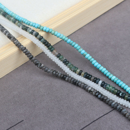 Web Based Natural Peridot Turquoise Powder Crystal Spacer Beads