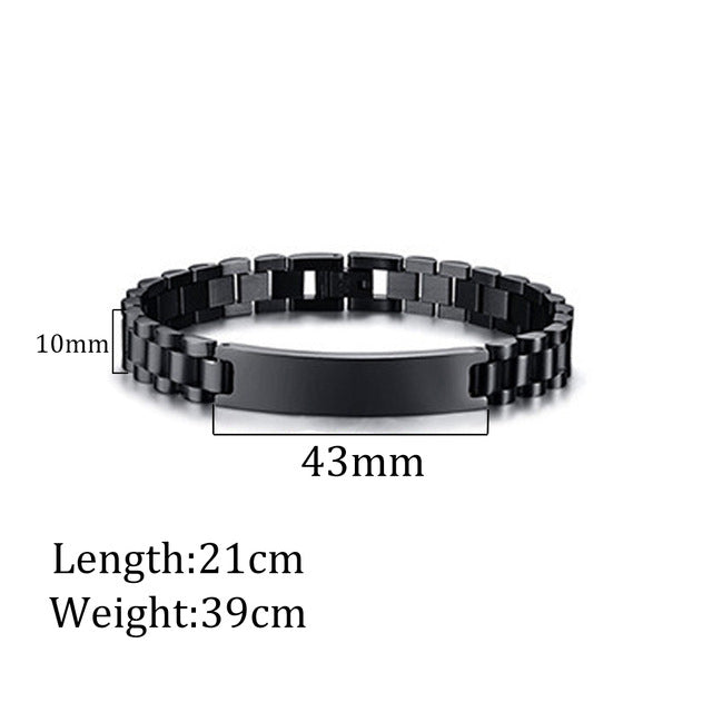 Web Based Custom Laser Engraved Bracelets Personalized Bracelet Engravable Stainless Steel Jewelry Gifts