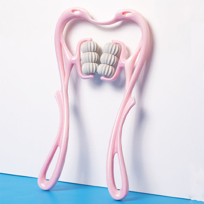 Wbs Multifunctional Manual Six-wheel Neck Massager Massage Relieve Roller Massage Tool