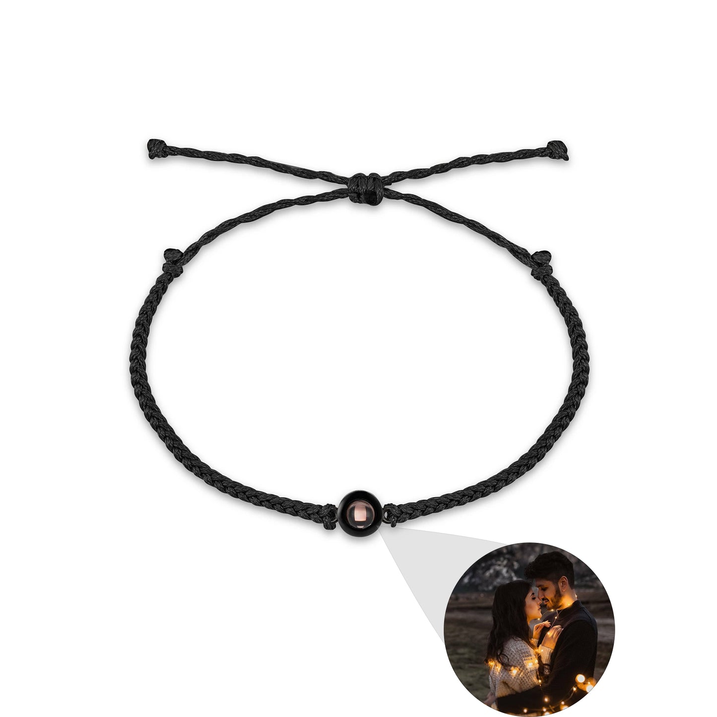 Web Based Creative Customized Color Photo Projection Bracelet Hand Woven Lovers Personality Jewelry For Men And Women Valentine's Day Gift