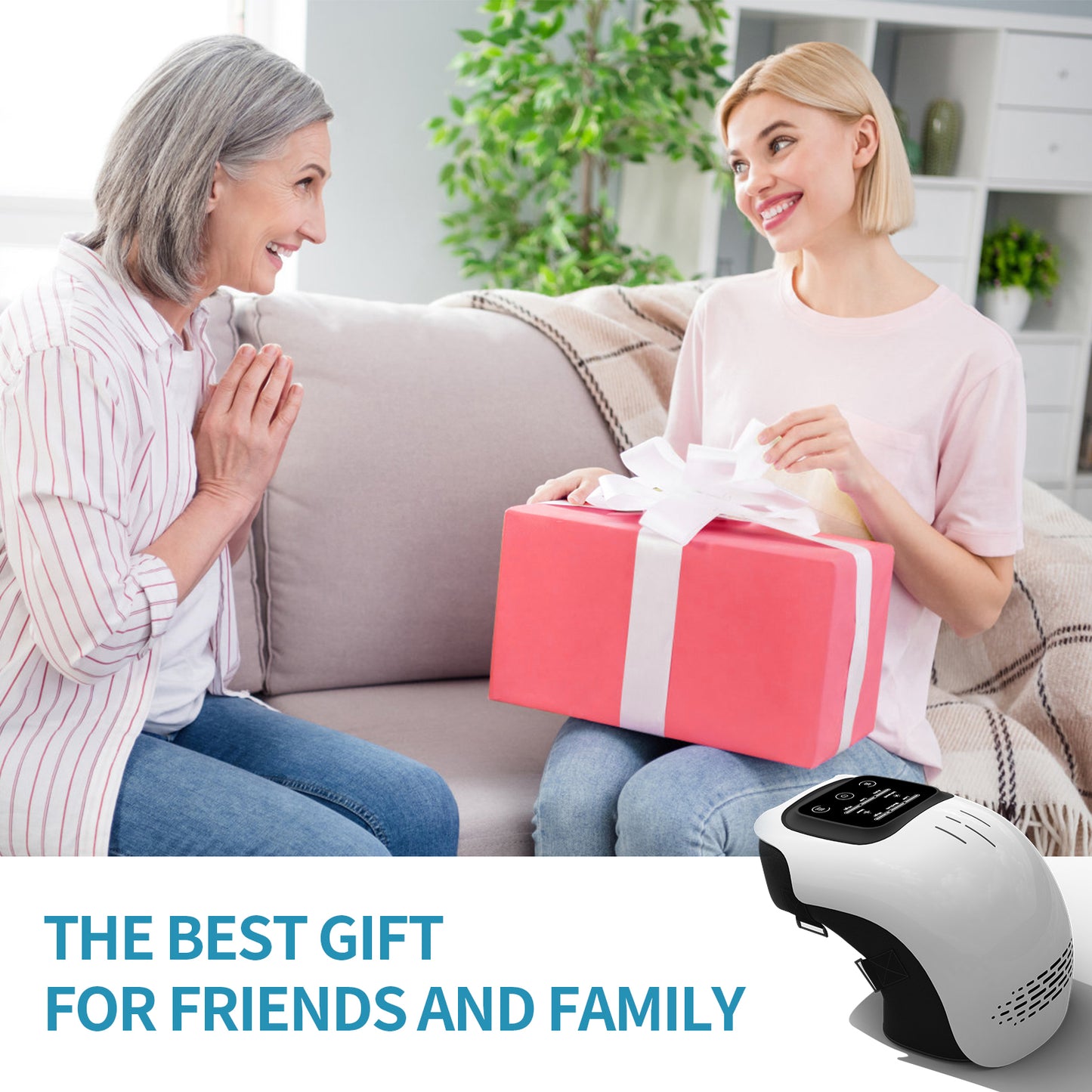Web Based Intelligent Home Use Electric Intelligent Kneading Heating Knee Massager Rechargeable Pain Relief Infrared Laser Vibration Knee Massager