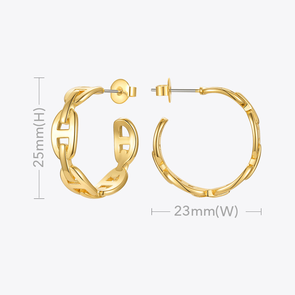 Web Based Japanese Chain Stud Earrings Vintage
