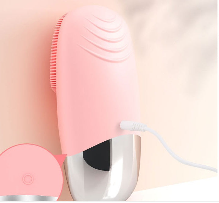 Web Based Mini Silicone Electric Face Cleansing Brush Electric Facial Cleanser Facial Cleansing Brush Skin Massager Skin Care Tools