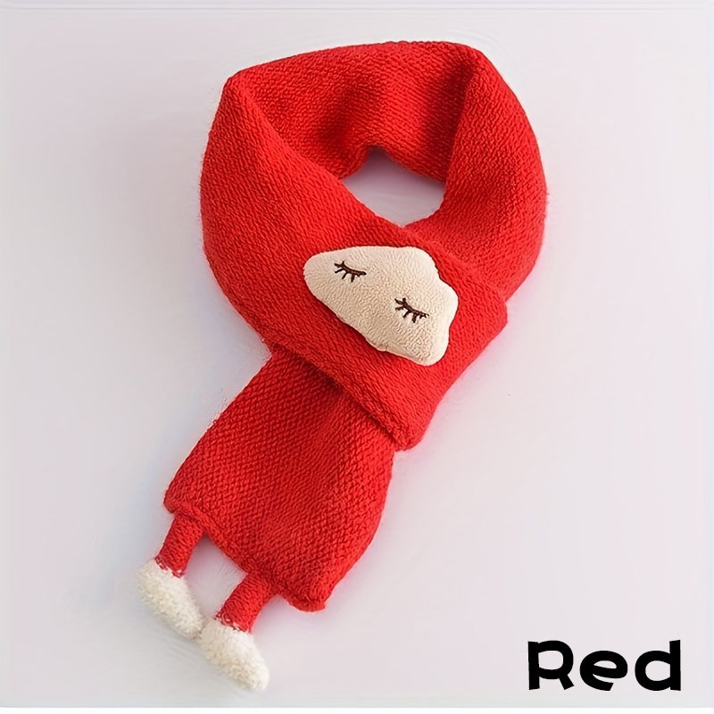 Web Based Children's Scarf, Girls Warm Knitted Scarf, Cute Cloud Neck Scarf For Autumn And Winter Kids Scarf Soft Warm Knit Neck Warmer Winter Classic Scarf For Boys Girls