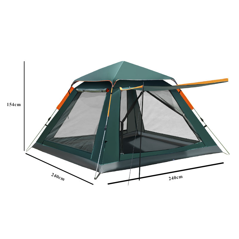 Web Based Family Quick-opening Tent 84.6L X 84.6W X 55.9H Tent Instant Camping Rainproof Tent 2-4 Person Tent Outdoor Tent Camping Tent  Hiking Tent Camping Set Pop-up Tent Outdoor Tent Party Portable Tent