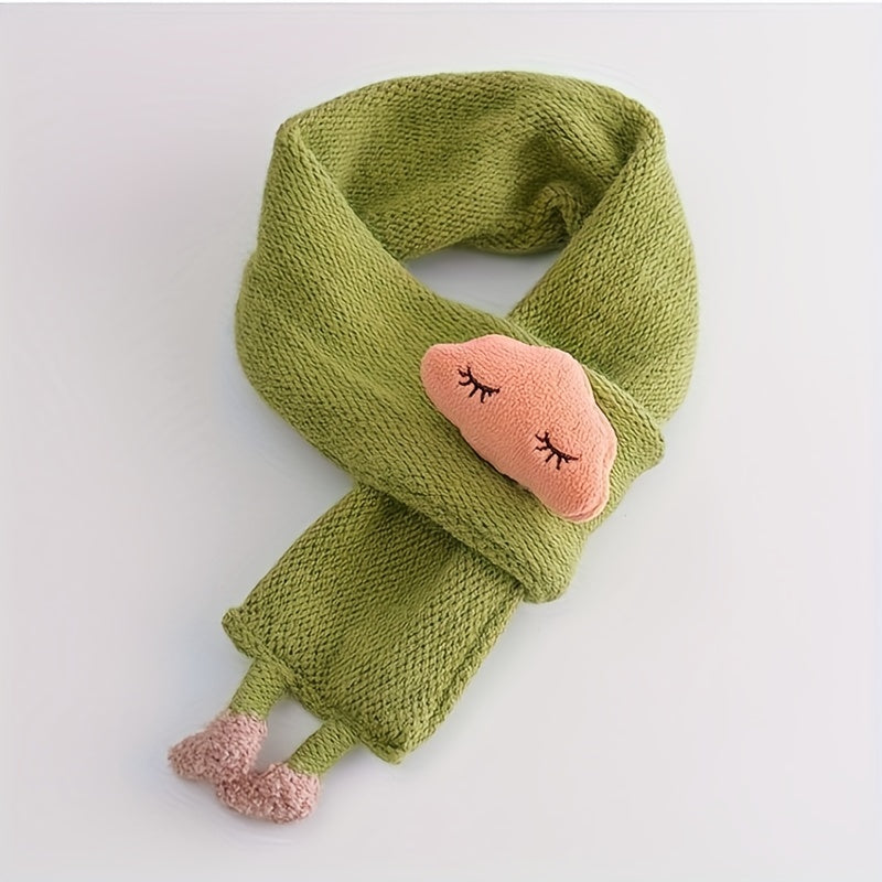 Web Based Children's Scarf, Girls Warm Knitted Scarf, Cute Cloud Neck Scarf For Autumn And Winter Kids Scarf Soft Warm Knit Neck Warmer Winter Classic Scarf For Boys Girls
