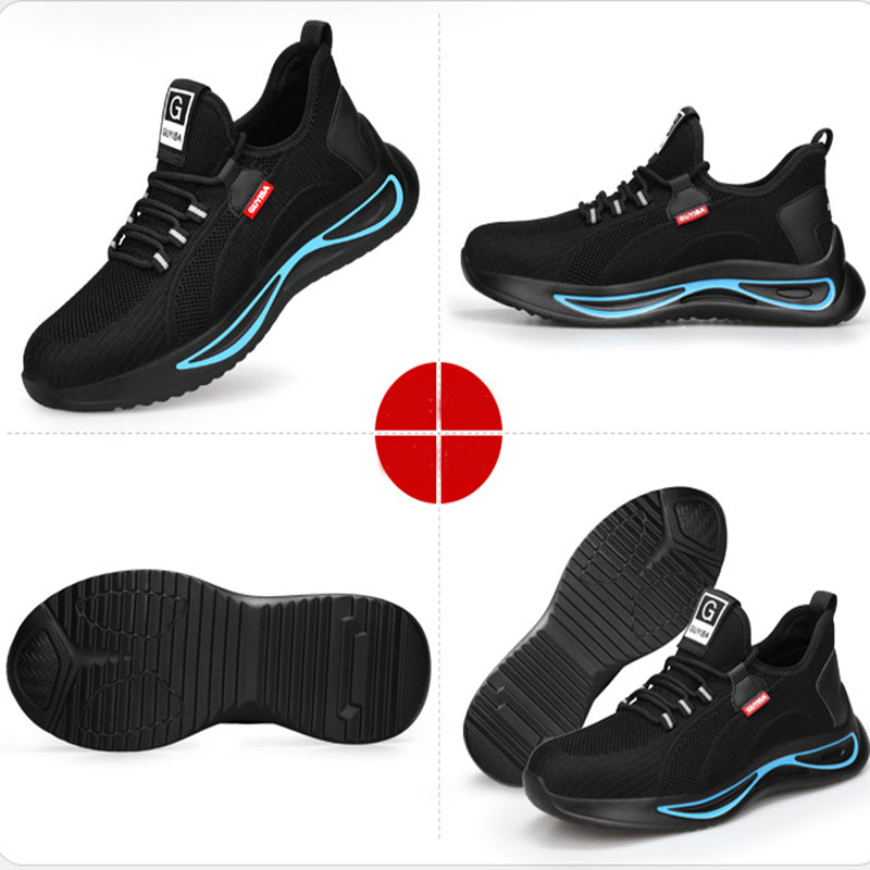 Web Based Steel Toe Shoes For Men Work Safety Shoes Nonslip Indestructible Sneakers