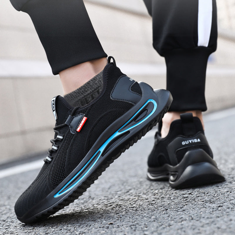 Web Based Steel Toe Shoes For Men Work Safety Shoes Nonslip Indestructible Sneakers