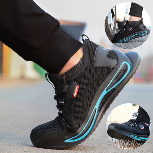 Web Based Steel Toe Shoes For Men Work Safety Shoes Nonslip Indestructible Sneakers
