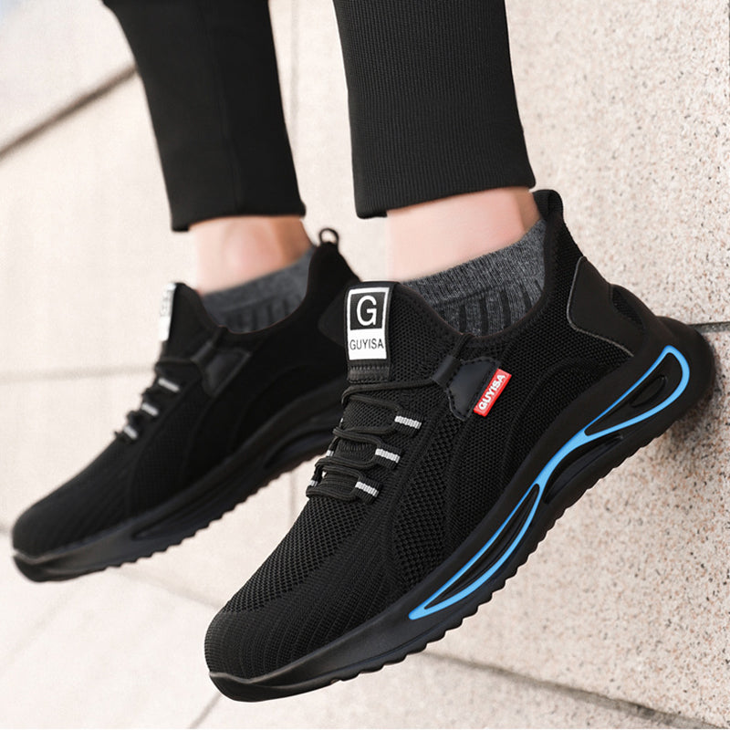 Web Based Steel Toe Shoes For Men Work Safety Shoes Nonslip Indestructible Sneakers
